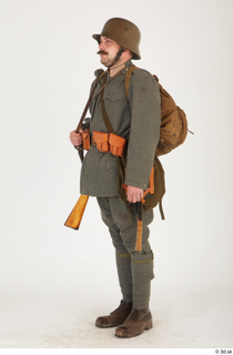  Austria-Hungary army uniform World War I. ver.1 - poses army poses with gun soldier standing uniform whole body 0002.jpg